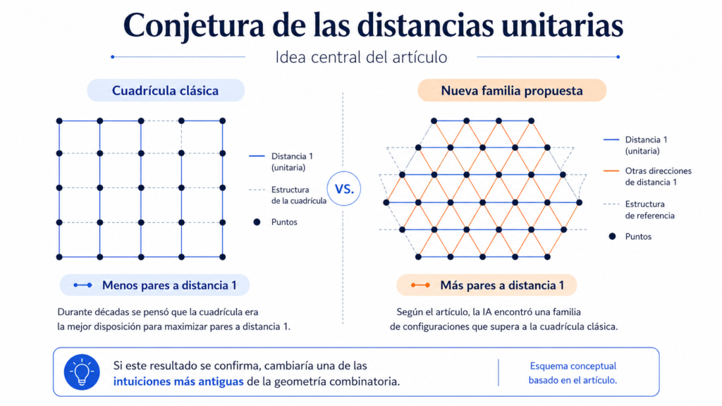 Representación visual de un modelo de IA resolviendo la conjetura de Erdős