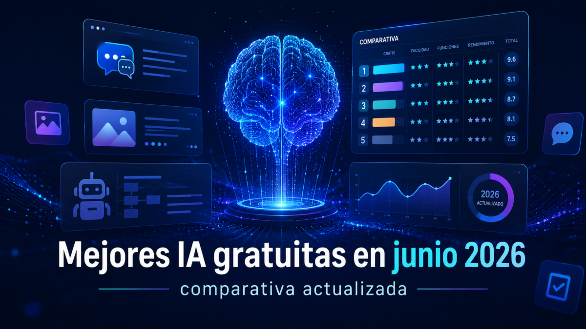 Mejores IA gratuitas en junio 2026: comparativa actualizada